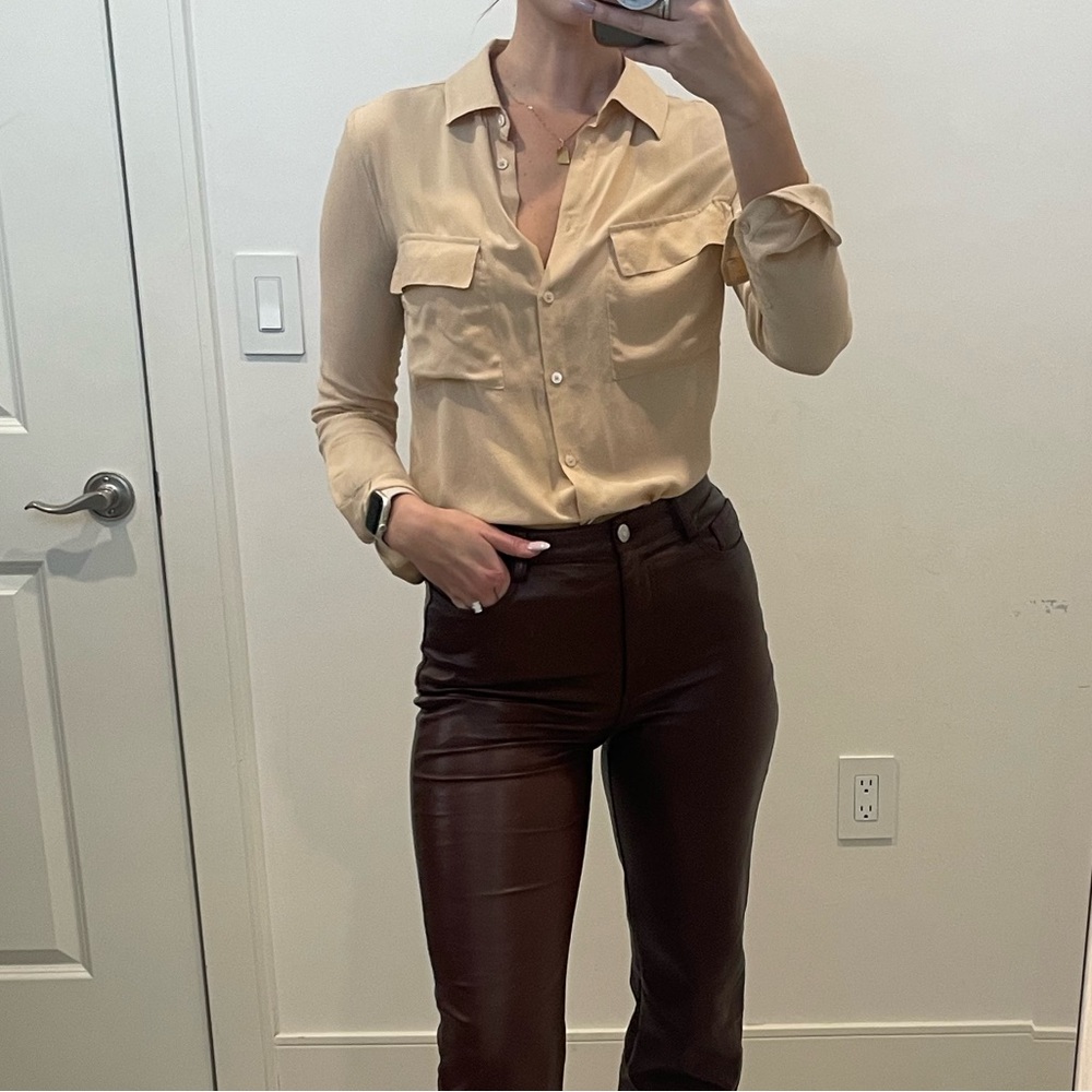 Babaton Silk Button Up Blouse